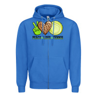 True Royal peace love tennis Zipper Hoodie - AdoDesignShop