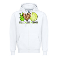 White peace love tennis Zipper Hoodie - AdoDesignShop