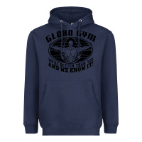 Navy globo gym Heavyweight Hoodie - artisFamous