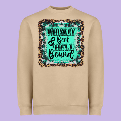 Whiskey Bent Hell Bound Heavyweight Sweatshirt Designed By Adodesignshop