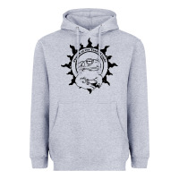 Heather Grey church of the toad of light psychedelic frog Heavyweight Hoodie - artisFamous
