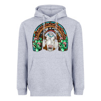 Heather Grey simmental  rainbow Heavyweight Hoodie - JahusDesignShop