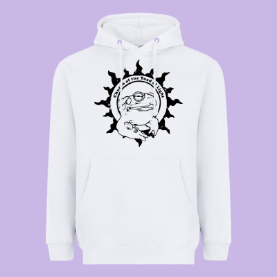 Church Of The Toad Of Light Psychedelic Frog Heavyweight Hoodie Designed By Artisfamous