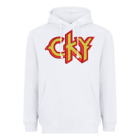 White cky Heavyweight Hoodie - artisFamous