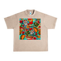 French Oak hispanic heritage month coffee cups and taco with glitter and leopard  Urban Heavy Tee - BundleAndBundleShop