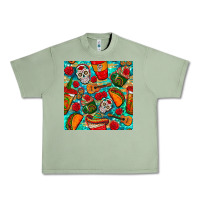 Oil Green hispanic heritage month coffee cups and taco with glitter and leopard  Urban Heavy Tee - BundleAndBundleShop
