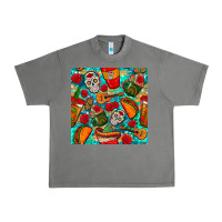 Tornado hispanic heritage month coffee cups and taco with glitter and leopard  Urban Heavy Tee - BundleAndBundleShop