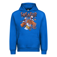 Cobalt sky j mauve sneaker girl afro woman Urban Hoodie - RanaPortraitStore