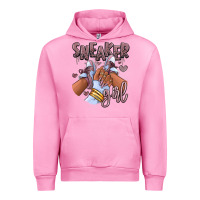 Fuchsia Pink sky j mauve sneaker girl afro woman Urban Hoodie - RanaPortraitStore