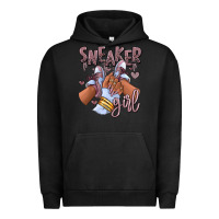 Pigment Black sky j mauve sneaker girl afro woman Urban Hoodie - RanaPortraitStore