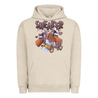 Pigment French Oak sky j mauve sneaker girl afro woman Urban Hoodie - RanaPortraitStore