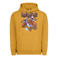 Pigment Peanut Butter sky j mauve sneaker girl afro woman Urban Hoodie - RanaPortraitStore
