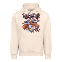 Sandshell sky j mauve sneaker girl afro woman Urban Hoodie - RanaPortraitStore