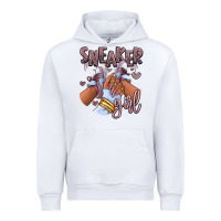 White sky j mauve sneaker girl afro woman Urban Hoodie - RanaPortraitStore