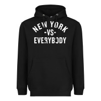 Black new york vs everybody Heavyweight Hoodie - artisFamous
