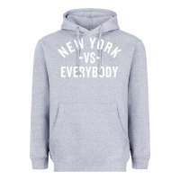 Heather Grey new york vs everybody Heavyweight Hoodie - artisFamous