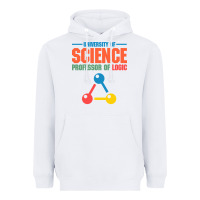 White UNIVERSITY OF SCIENCE PROFESSOR OF LOGIC Heavyweight Hoodie - artisFamous