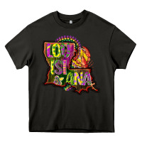 Asphalt louisiana map Heavy Core Tee - CowGirlArtShop