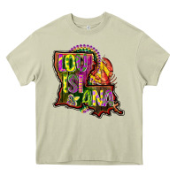 Mossy louisiana map Heavy Core Tee - CowGirlArtShop