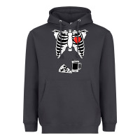Smoke dad skeleton halloween beer pizza Heavyweight Hoodie - artisFamous