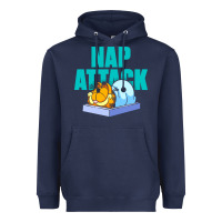 Navy nap attack Heavyweight Hoodie - artisFamous
