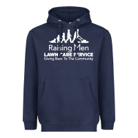 Navy raising men lawn care Heavyweight Hoodie - artisFamous