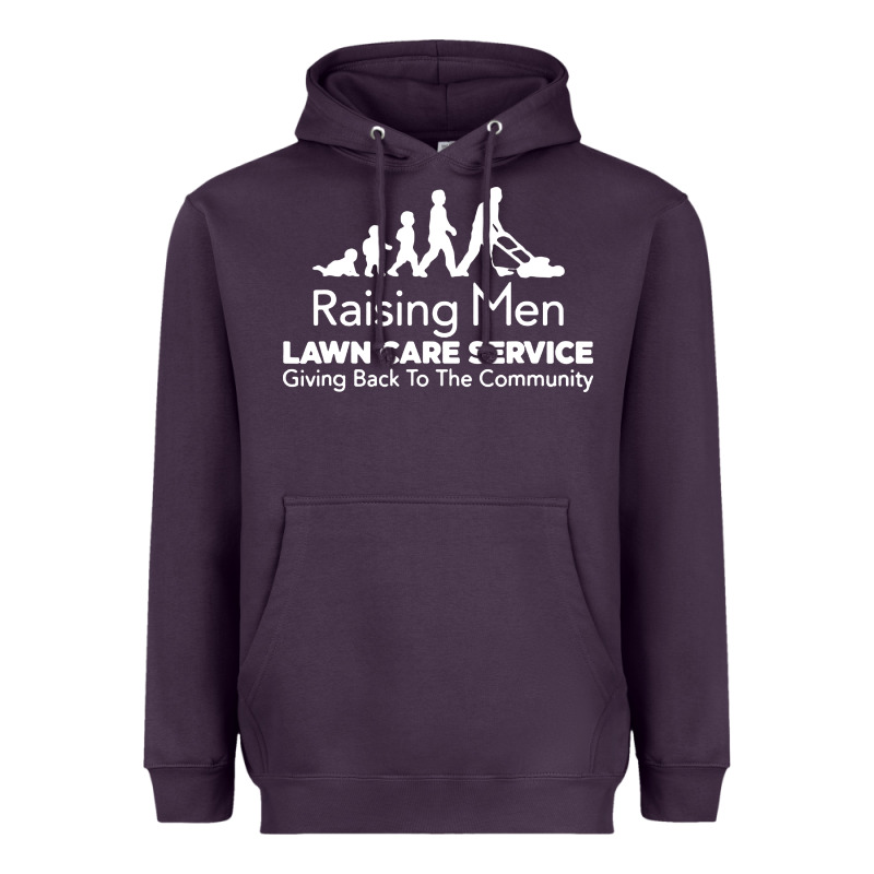 Raising Men Lawn Care Heavyweight Hoodie by artisFamous | Teevron
