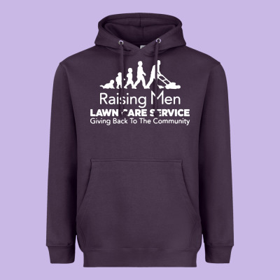 Raising Men Lawn Care Heavyweight Hoodie Designed By Artisfamous