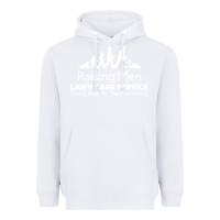 White raising men lawn care Heavyweight Hoodie - artisFamous