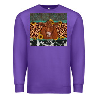 Purple red angus leopard Premium Sweatshirt - JahusDesignShop