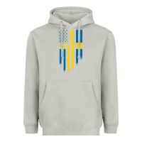 Moon Dust Sweden Swedish Roots American Flag | Canadian Roots Heavyweight Hoodie - artisFamous