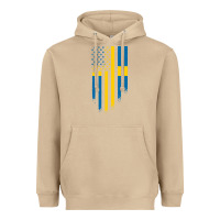 Mushroom Sweden Swedish Roots American Flag | Canadian Roots Heavyweight Hoodie - artisFamous