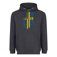 Smoke Sweden Swedish Roots American Flag | Canadian Roots Heavyweight Hoodie - artisFamous