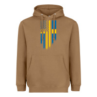 Toasted Coconut Sweden Swedish Roots American Flag | Canadian Roots Heavyweight Hoodie - artisFamous