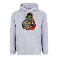 Heather Grey The Little Crocodile Heavyweight Hoodie - artisFamous