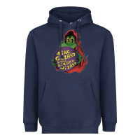 Navy The Little Crocodile Heavyweight Hoodie - artisFamous