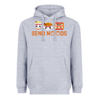 Heather Grey send noods Heavyweight Hoodie - artisFamous