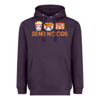 Plum send noods Heavyweight Hoodie - artisFamous