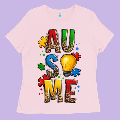 Ausome Autism Ladies Tee Designed By Oliviacreatesart