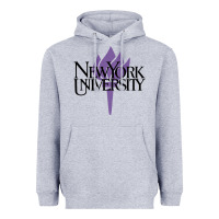 Heather Grey New York University Heavyweight Hoodie - artisFamous