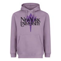 Lavender New York University Heavyweight Hoodie - artisFamous