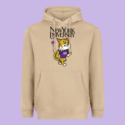 New York University Heavyweight Hoodie Designed By Artisfamous