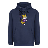 Navy New York University Heavyweight Hoodie - artisFamous
