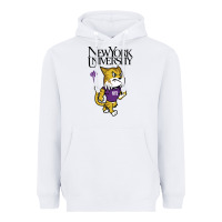 White New York University Heavyweight Hoodie - artisFamous