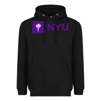Black nyu new york university purple Heavyweight Hoodie - artisFamous