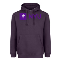 Plum nyu new york university purple Heavyweight Hoodie - artisFamous