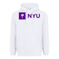 White nyu new york university purple Heavyweight Hoodie - artisFamous