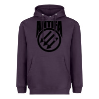 Plum anti blue check action Heavyweight Hoodie - artisFamous