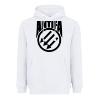 White anti blue check action Heavyweight Hoodie - artisFamous