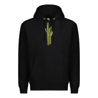 Black saguaro cactus Premium Hoodie - LillyAllenDesigns